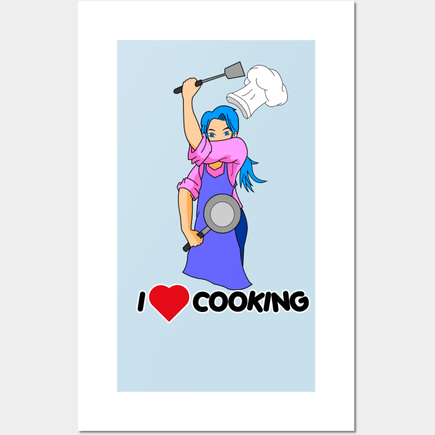 I Love Cooking Wall Art by iQdesign